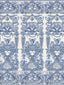 Scalamandre Hampton Court | Panel Blue Wallpaper