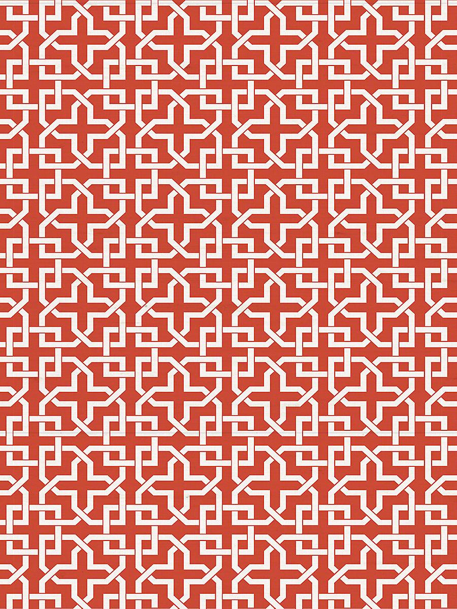 Scalamandre Infinity Mon Red Wallpaper