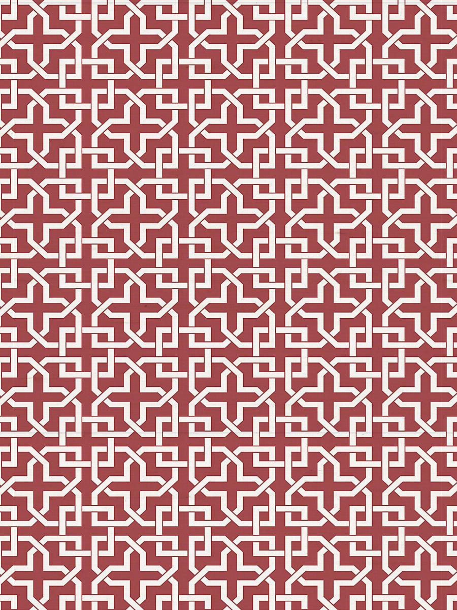 Scalamandre Infinity Brick Red Wallpaper