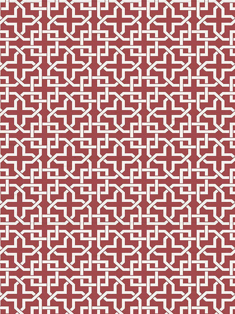 Scalamandre Infinity Brick Red Wallpaper