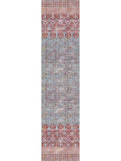 Scalamandre Iznik Overdye | Panel Red Turquoise Wallpaper