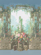 Scalamandre Jardin Defosse Dyptich Chantilly - Statue Panel Wallpaper