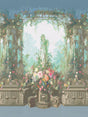 Scalamandre Jardin Defosse Dyptich Chantilly - Statue Panel Wallpaper