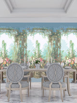 Scalamandre Jardin Defosse Dyptich Chantilly - Pergola Panel Wallpaper