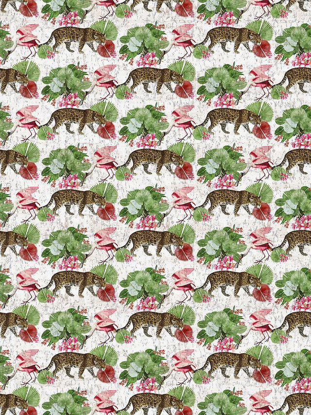 Scalamandre Leopard Walk Colorful Wallpaper