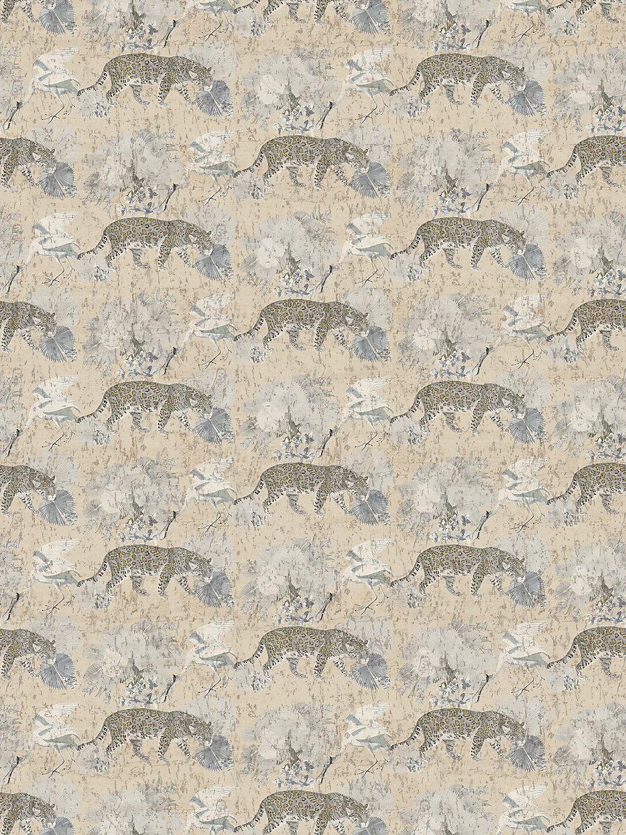 Scalamandre Leopard Walk Cream Wallpaper