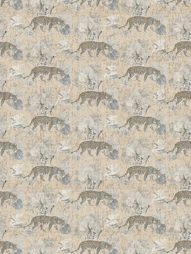Scalamandre Leopard Walk Cream Wallpaper