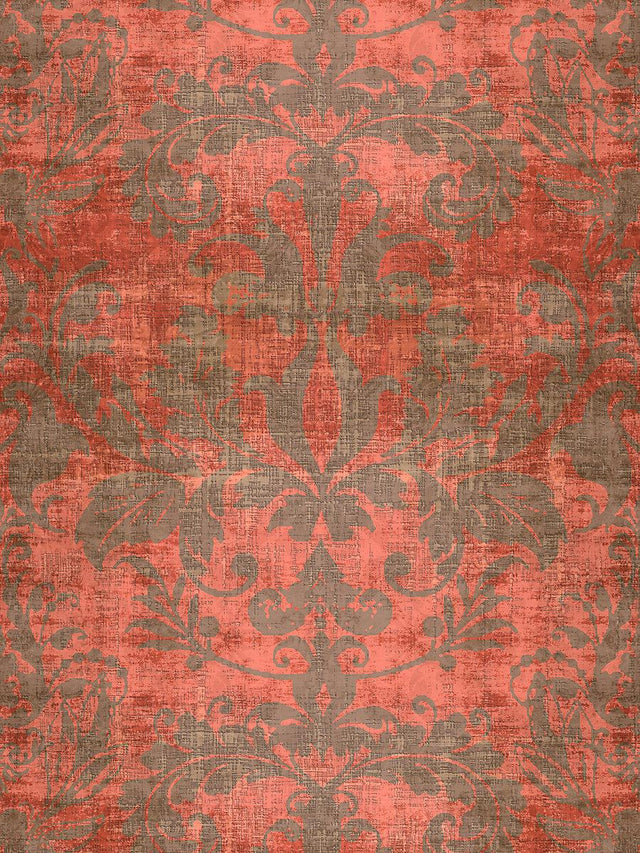 Scalamandre Palace Damask Clay Wallpaper