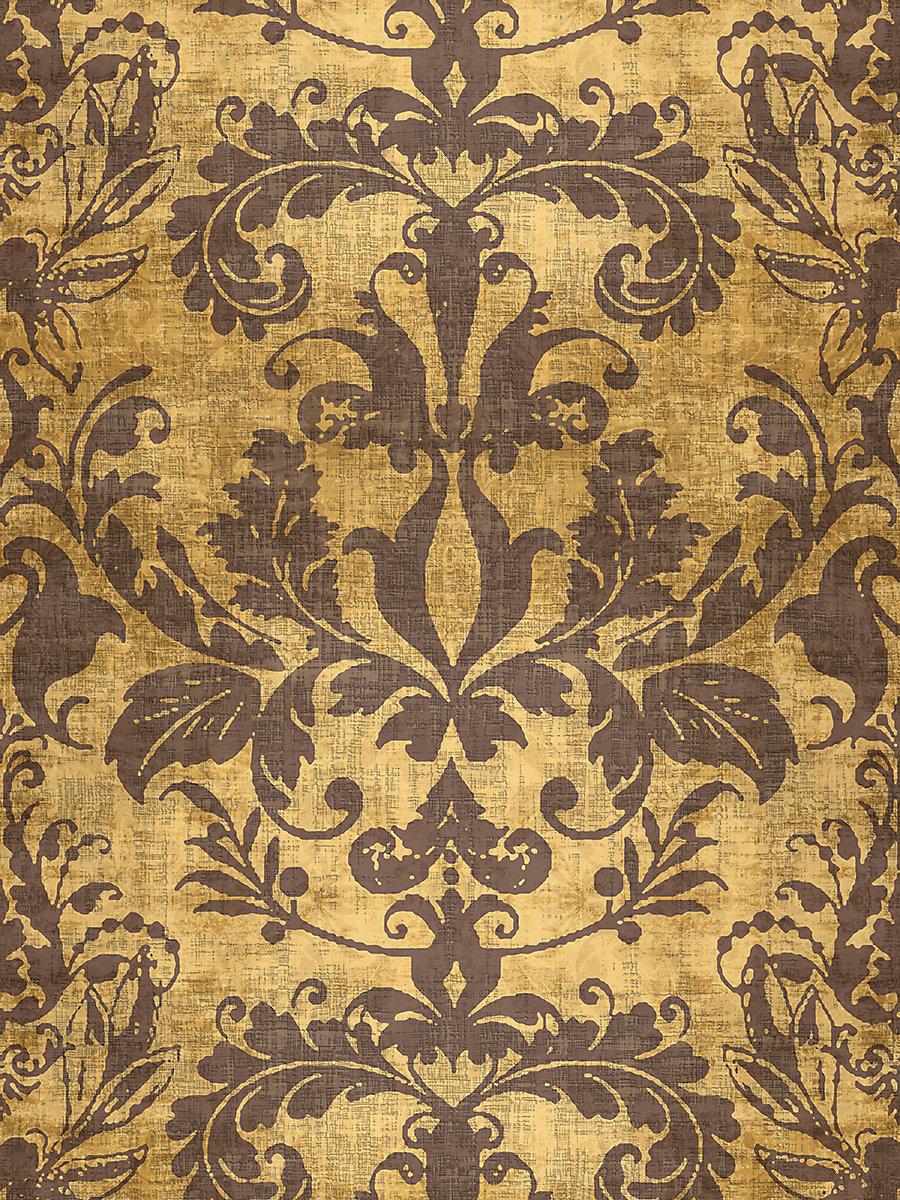 Scalamandre Palace Damask Gold Wallpaper