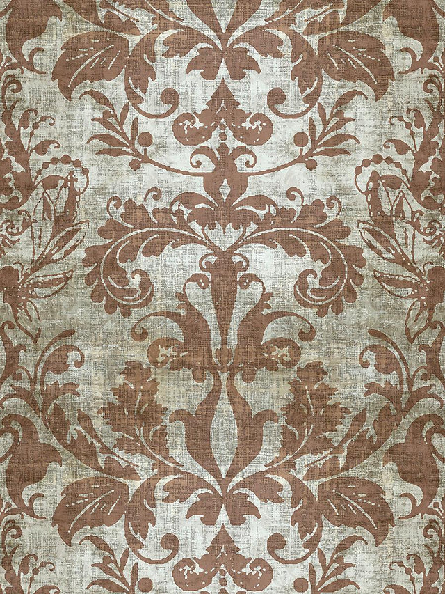 Scalamandre Palace Damask Silver Wallpaper