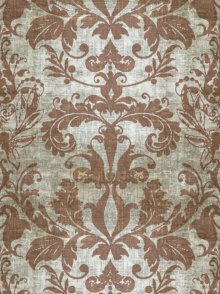 Scalamandre Palace Damask Silver Wallpaper