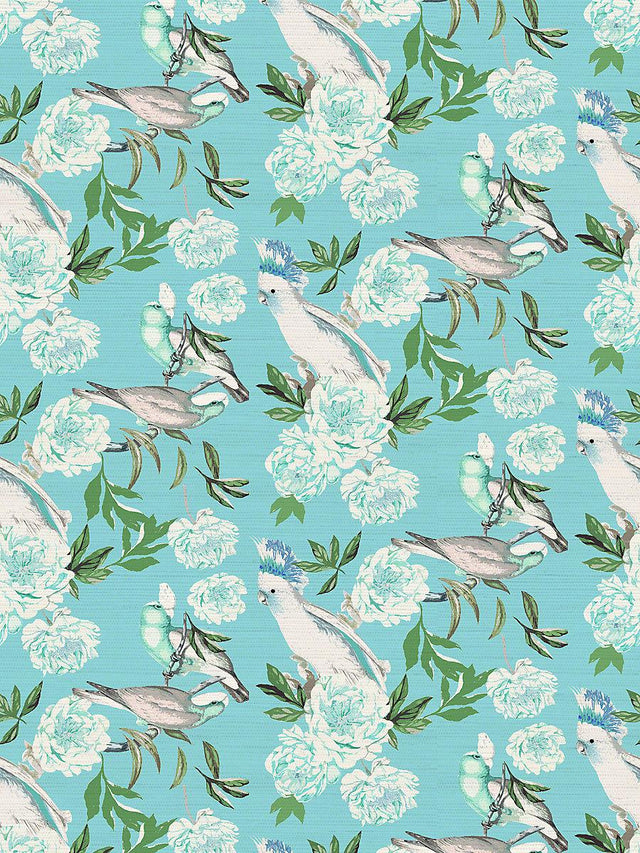 Scalamandre Peony Inspira Azur Wallpaper