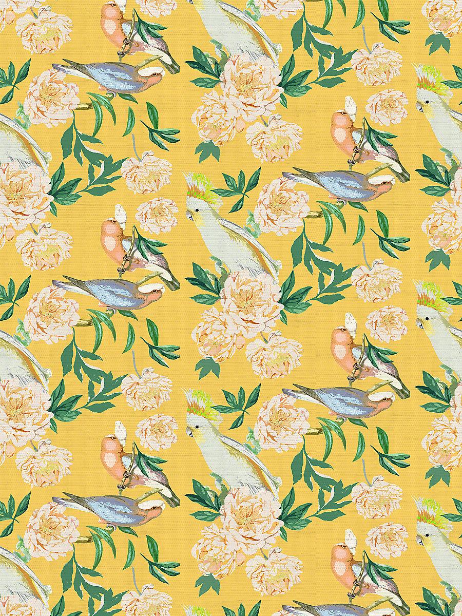 Scalamandre Peony Inspira Goldenrod Wallpaper