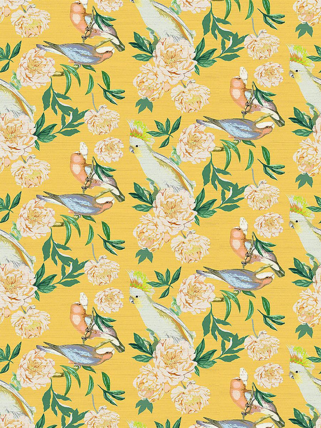 Scalamandre Peony Inspira Goldenrod Wallpaper