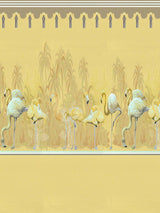 Scalamandre Palm Springs Diptych Golden - Left Panel Wallpaper