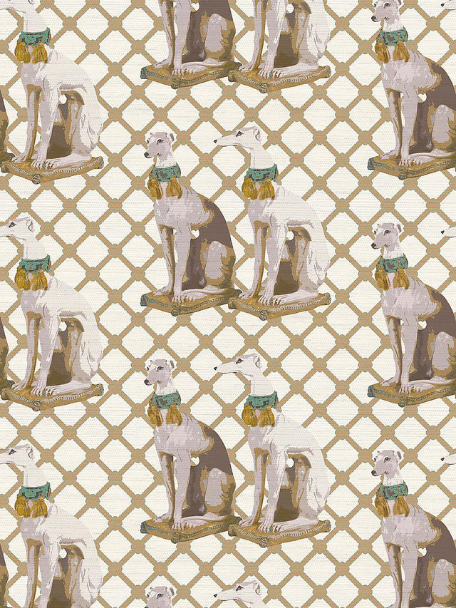 Scalamandre Regal Greyhound Luxe Wallpaper