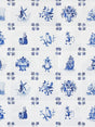 Scalamandre Tile Play Blue Wallpaper