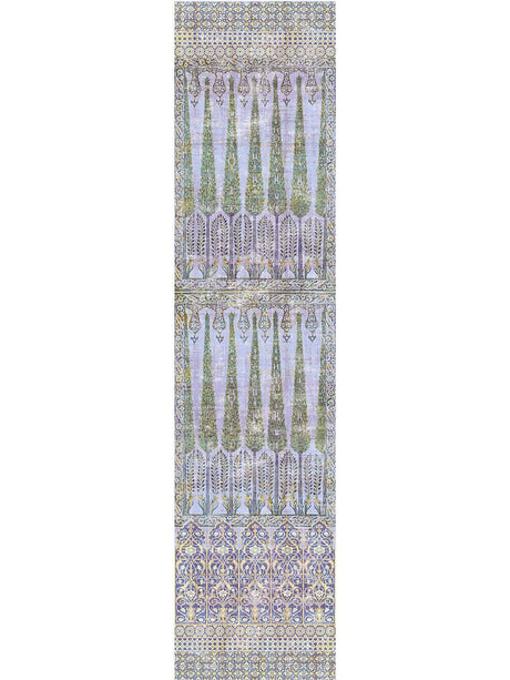Scalamandre Topkapi Garden | Panel Gold Purple Wallpaper
