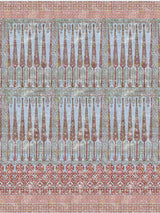 Scalamandre Topkapi Garden | Panel Turquoise Red Wallpaper