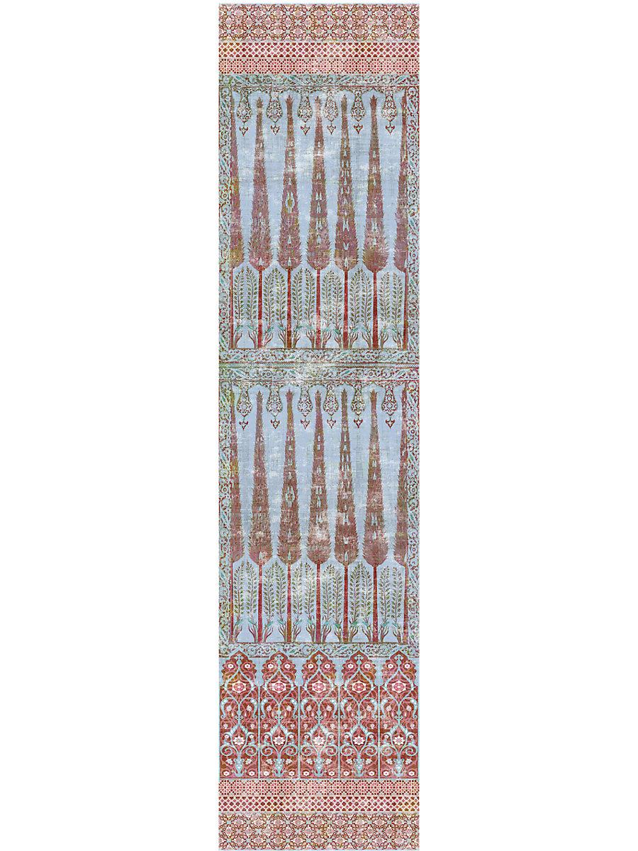 Scalamandre Topkapi Garden | Panel Turquoise Red Wallpaper