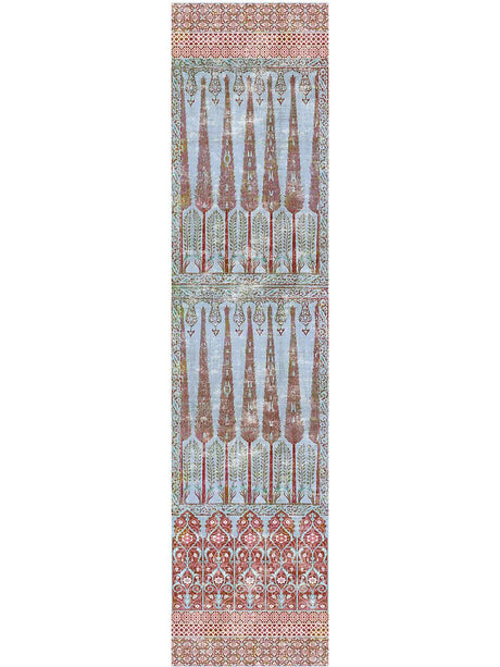 Scalamandre Topkapi Garden | Panel Turquoise Red Wallpaper