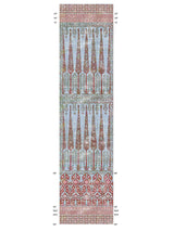 Scalamandre Topkapi Garden | Panel Turquoise Red Wallpaper