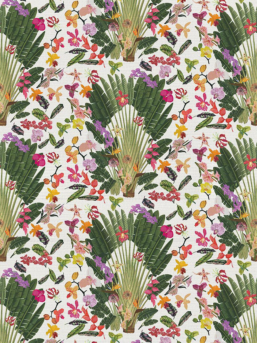 Scalamandre Fantasy Tropical White Wallpaper