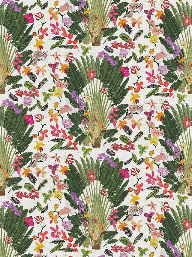 Scalamandre Fantasy Tropical White Wallpaper