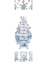 Scalamandre Tulipiere Flowers | Panel White Wallpaper
