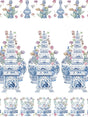 Scalamandre Tulipiere Flowers | Panel White Wallpaper