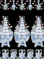 Scalamandre Tulipiere Flowers | Panel Black Wallpaper