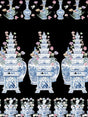 Scalamandre Tulipiere Flowers | Panel Black Wallpaper