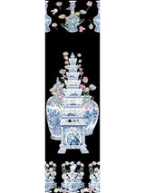 Scalamandre Tulipiere Flowers | Panel Black Wallpaper