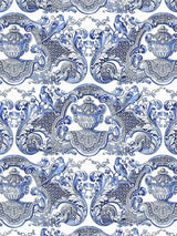 Scalamandre William & Mary Blue Wallpaper