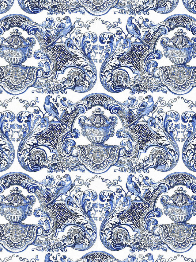 Scalamandre William & Mary Blue Wallpaper