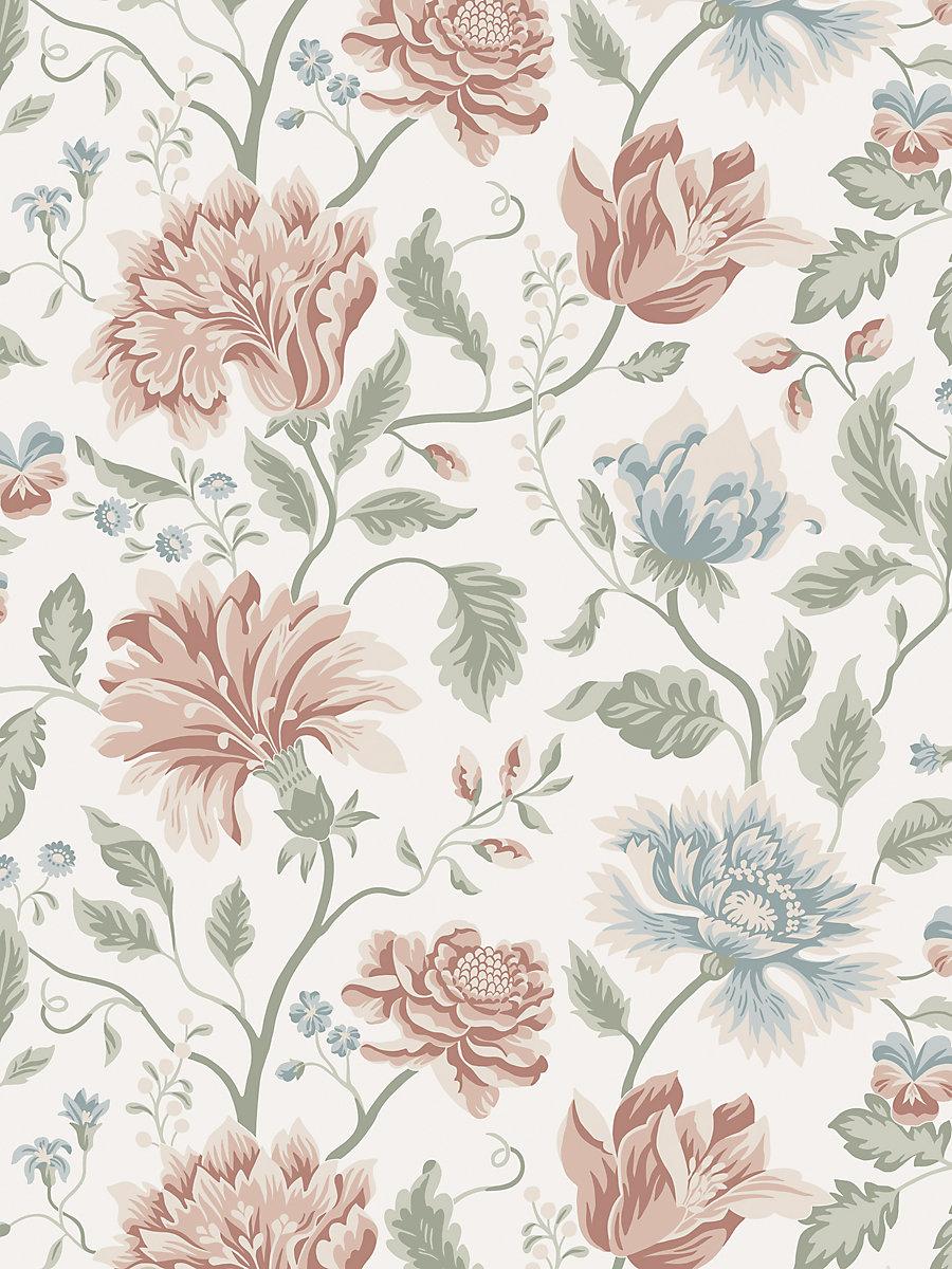 Scalamandre Annabelle Terracotta Wallpaper