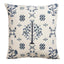 Schumacher Indigo 22" x 22" Fairview Cross Stitch Pillow