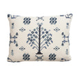 Schumacher Indigo 16" x 12" Fairview Cross Stitch Pillow