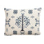 Schumacher Indigo 16" x 12" Fairview Cross Stitch Pillow