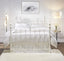 Orchids Lux Castile Metal Structure Solo Satin White King - 78'' W X 87'' L Headboard Height: 57" & Footboard Height: 47"Interior Dimensions For Mattress: 76" W X 80" L Metal Bed