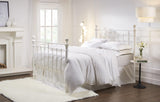Orchids Lux Castile Metal Structure Solo Satin White King - 78'' W X 87'' L Headboard Height: 57" & Footboard Height: 47"Interior Dimensions For Mattress: 76" W X 80" L Metal Bed