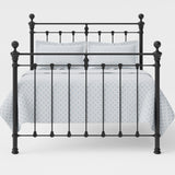 Orchids Lux Castile Metal Structure Solo Satin Black King - 78'' W X 87'' L Headboard Height: 57" & Footboard Height: 47"Interior Dimensions For Mattress: 76" W X 80" L Metal Bed