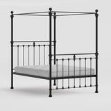 Orchids Lux Castile Metal Structure Solo Satin Black King(Fp) - 78'' W X 87'' L Headboard Height: 88" & Footboard Height: 88"Interior Dimensions For Mattress: 76" W X 80" L Metal Bed