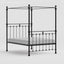 Orchids Lux Castile Metal Structure Solo Satin Black King(Fp) - 78'' W X 87'' L Headboard Height: 88" & Footboard Height: 88"Interior Dimensions For Mattress: 76" W X 80" L Metal Bed