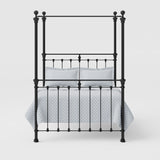 Orchids Lux Castile Metal Structure Solo Satin Black King(Fp) - 78'' W X 87'' L Headboard Height: 88" & Footboard Height: 88"Interior Dimensions For Mattress: 76" W X 80" L Metal Bed