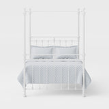 Orchids Lux Castile Metal Structure Solo Satin White Queen(Fp) - 62'' W X 87'' L Headboard Height: 88" & Footboard Height: 88"Interior Dimensions For Mattress: 60" W X 80" L Metal Bed