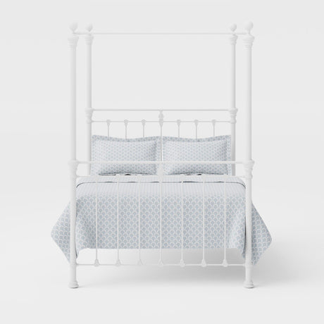 Orchids Lux Castile Metal Structure Solo Satin White King(Fp) - 78'' W X 87'' L Headboard Height: 88" & Footboard Height: 88"Interior Dimensions For Mattress: 76" W X 80" L Metal Bed