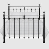 Orchids Lux Castile Metal Structure Satin Black With Chromo Queen : 62'' W X 87'' L Headboard Height: 57" & Footboard Height: 47"Interior Dimensions For Mattress: 60" W X 80" L Metal Bed