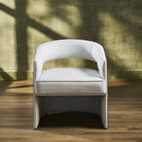 Orchids Lux Endura Leather Black & White 27.6"W X 23.6"D X 28.7"H Leather Chair