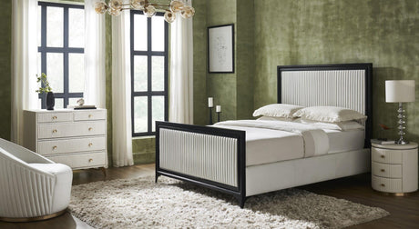 Orchids Lux Stanford Leather White 86"L X 81"W X 60"H Bed